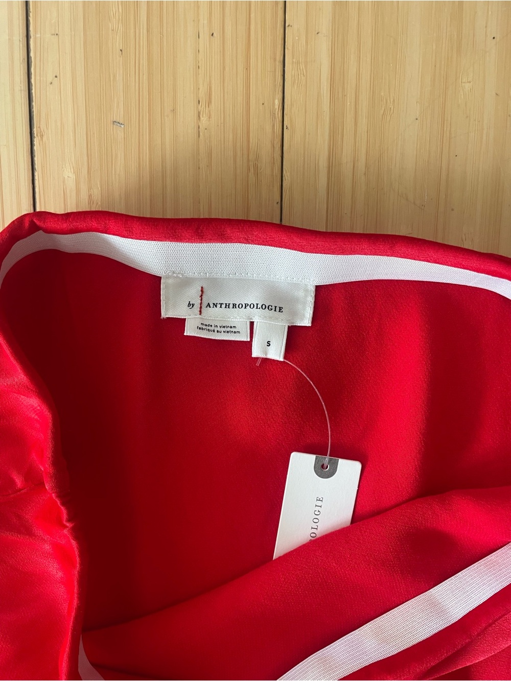 Anthropologie Red Maxi Slip Skirt - Picture 2 of 2